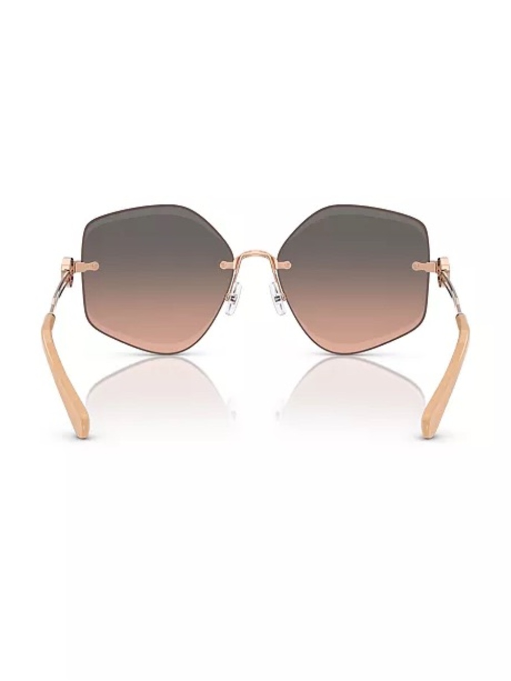 Tory Burch Women's Brown Gradient Lens Sunglasses with Orange Case - Picture 10 of 11